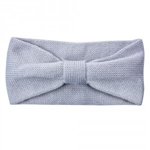 Šedá zimní dámská čelenka - 10*22 cm
