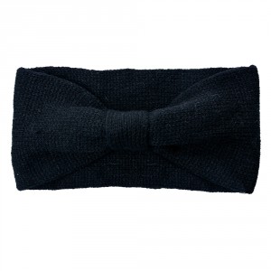 Černá dámská zimní čelenka - 10*22 cm