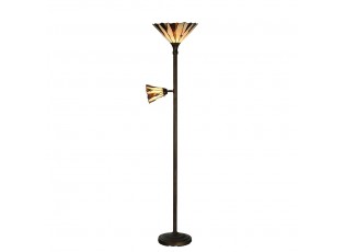 Stojací lampa Tiffany Doriane - Ø 38*178 cm E27/max 1*60W E14/max 1*15W