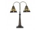 Béžovo-hnědá stolní lampa tiffany Bernadette I - 48*66 cm E27/max 2*40W Clayre & Eef