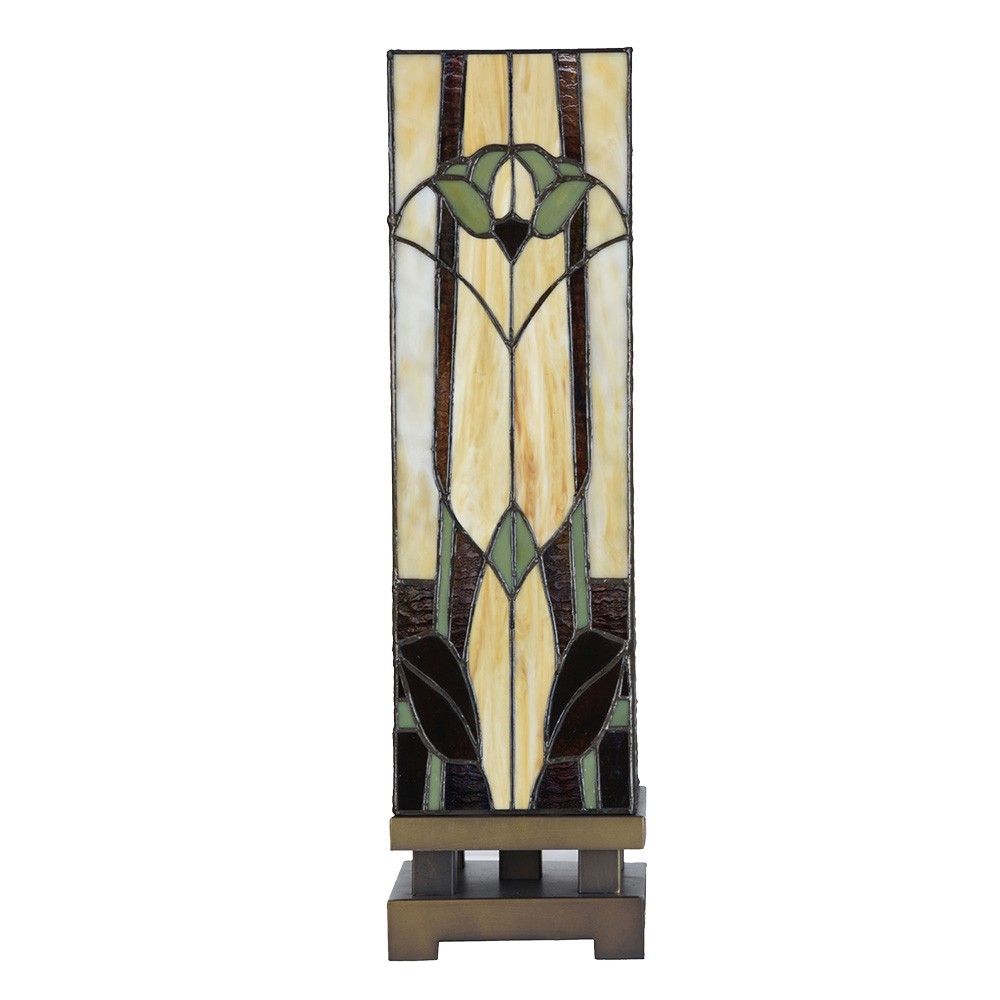 Stolní lampa Tiffany Beige 15x15x54 cm E27/max 1x60W - 15x15x54 cm E27/max 1x60W