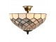 Bílo-šedá stropní lampa Tiffany Paulette - Ø 41*24 cm E14/ 2*40W Clayre & Eef