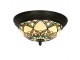 Béžovo-hnědá stropní lampa Tiffany Delafosse - Ø 37*19 cm E14/ 2*40W Clayre & Eef