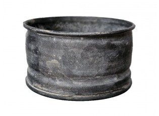 Zinkový antik plechový svícen Dorié - Ø 8*4cm