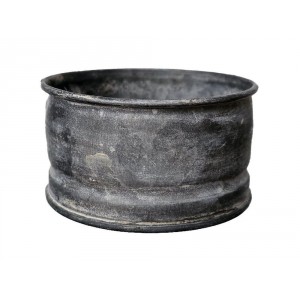 Zinkový antik plechový svícen Dorié - Ø 8*4cm