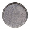 Zinkový antik plechový kulatý dekorační podnos Dorié - Ø 19*1 cm Materiál: pozinkBarva: pozink antik s patinou