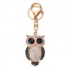 Zlatý kovový přívěsek na klíče sova Owl s kamínky Barva: zlatáMateriál: kovHmotnost: 0,111 kg