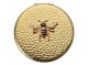 Zlaté příruční zrcátko do kabelky se včelkou - Ø 6 cm