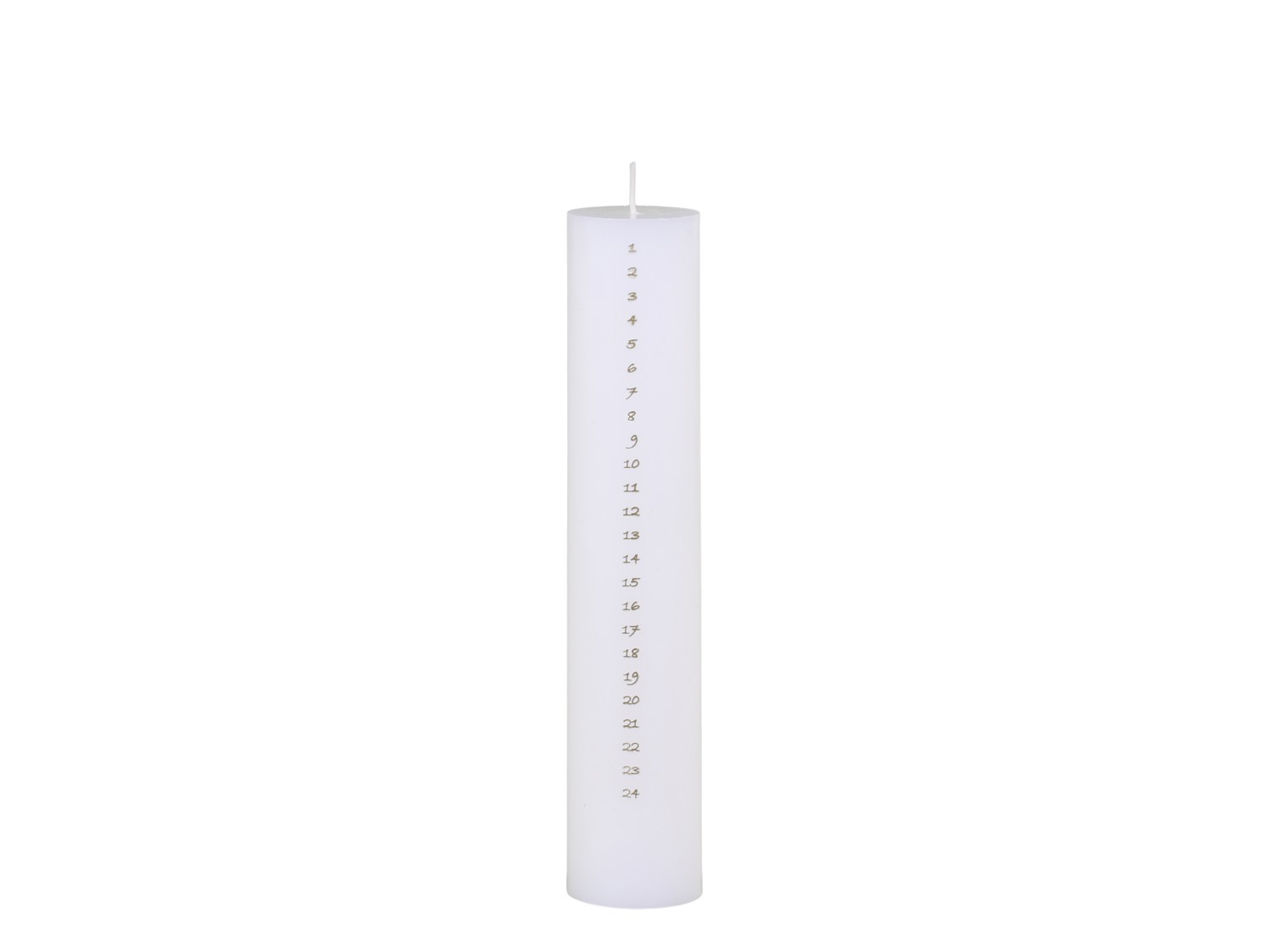 Bílá adventní svíčka s čísly 1- 24 Advent Candle - Ø 5*25cm / 60h 71083701 (71837-01)