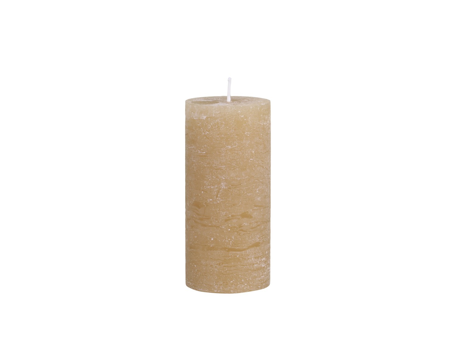 Medová široká svíčka Rustic pillar honey - Ø 7*15cm/ 60h Chic Antique