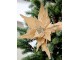 Jantarová vánoční ozdoba květina hvězda na klipu - 25*6 cm