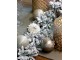 Kouřová skleněná vánoční ozdoba koule s větvičkou - Ø 8cm