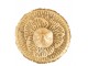 Zlatá antik nástěnná kovová dekorace květ Callien - Ø 30*5cm