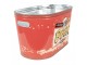 Červený plechový chladící box na pivo Beer Ice - 40*25*23 cm
