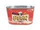 Červený plechový chladící box na pivo Beer Ice - 40*25*23 cm