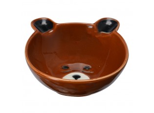 Hnědá miska na polévku Bear Brown - 14*13*5 cm