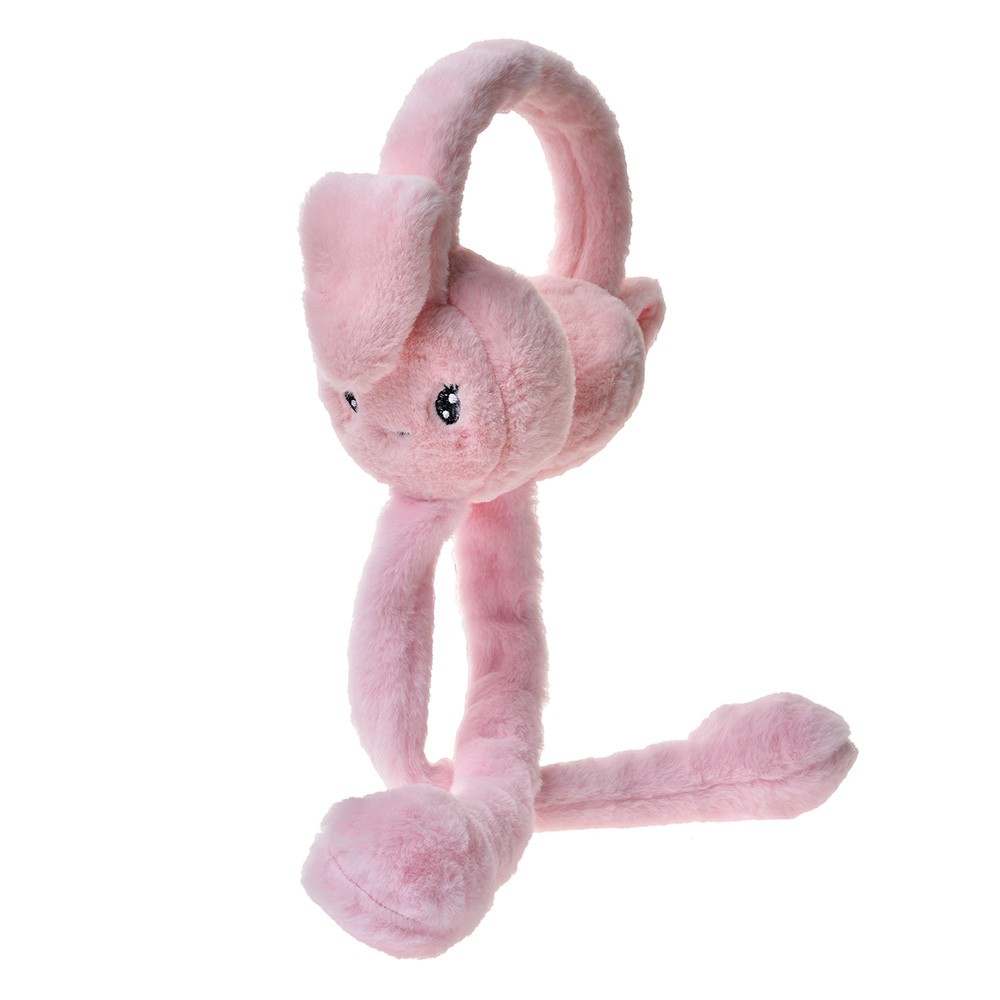 Růžové dětské klapky na uši pohyblivé uši  Clayre & Eef