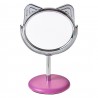 Stolní zrcadlo s kočičkou - Ø  9*14 cm Barva: Béžová/ stříbrnáMateriál: Kov/skloHmotnost: 0,111 kg