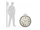 Šedo-béžové antik nástěnné hodiny Willi - Ø 76*6 cm / 1*AA