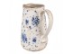 Béžový keramický džbán s modrými růžemi Blue Rose - 16*12*18 cm