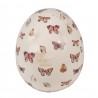 Béžová antik dekorace vejce s motýlky Butterfly Paradise L - Ø 14*16 cmBarva: Béžová antik, multiMateriál: keramikaHmotnost: 0,54 kg