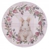 Růžový servírovací talíř s králíčkem Bunny - Ø 33*1 cmBarva: růžová, černá, multiMateriál: plastHmotnost: 0,32 kg