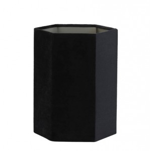 Černé sametové stínidlo Hexagon black - 20*20*26 cm/ E27