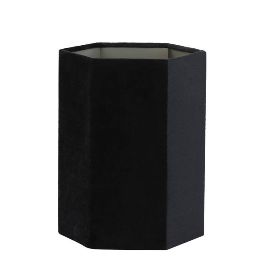 Černé sametové stínidlo Hexagon black - 20*20*26 cm/ E27
