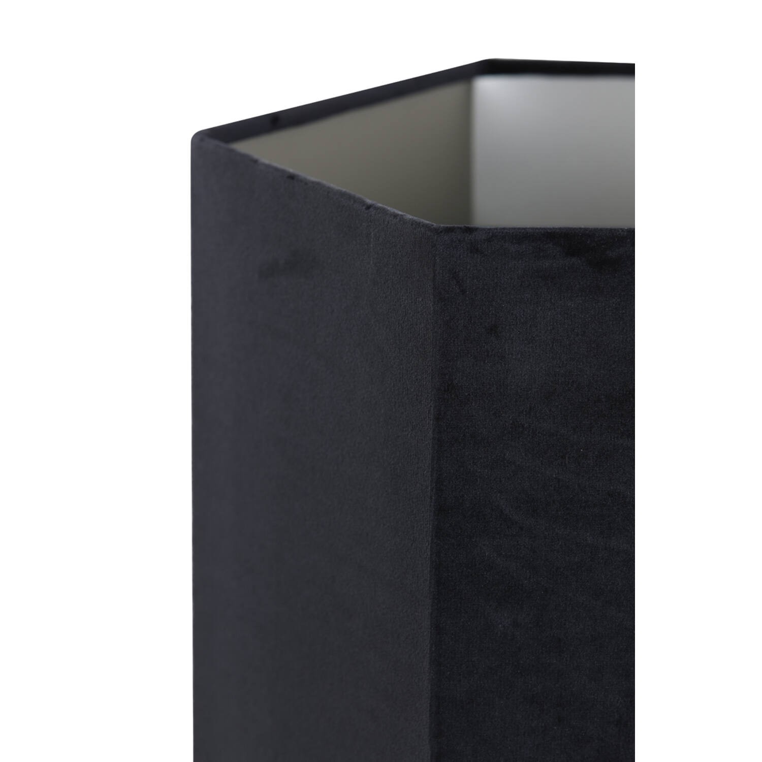 Černé sametové stínidlo Hexagon black - 20*20*26 cm/ E27