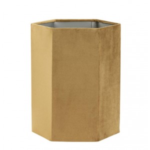 Hnědé sametové stínidlo Hexagon brown - 24*24*30 cm/ E27