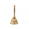 Mosazný antik zvonek se zdobným držadlem - 4*9 cm Barva: mosazná antik s patinouMateriál: mosaz