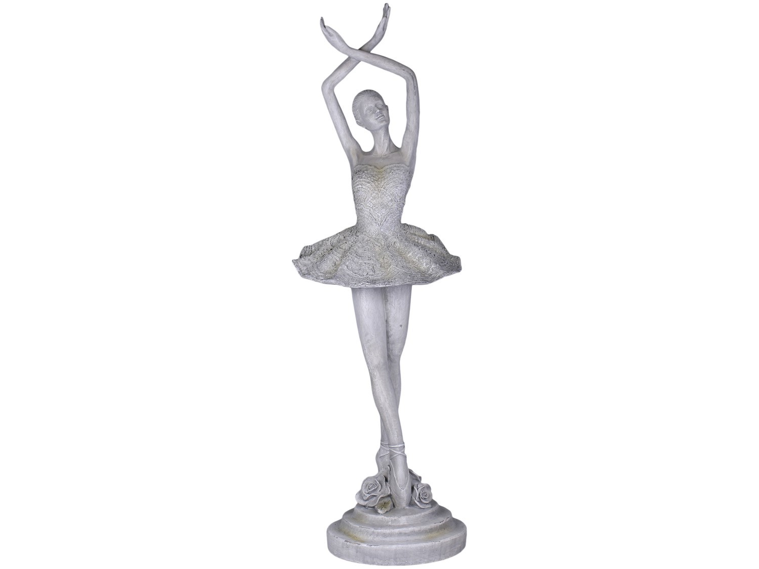 Šedá antik dekorace Ballerina - 25*26*82 cm