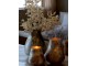 Mocca antik skleněná dekorační váza / svícen Vissia - Ø 20*26 cm