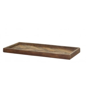 Dekorační užší dřevěný podnos Grimaud - 55*25*4 cm