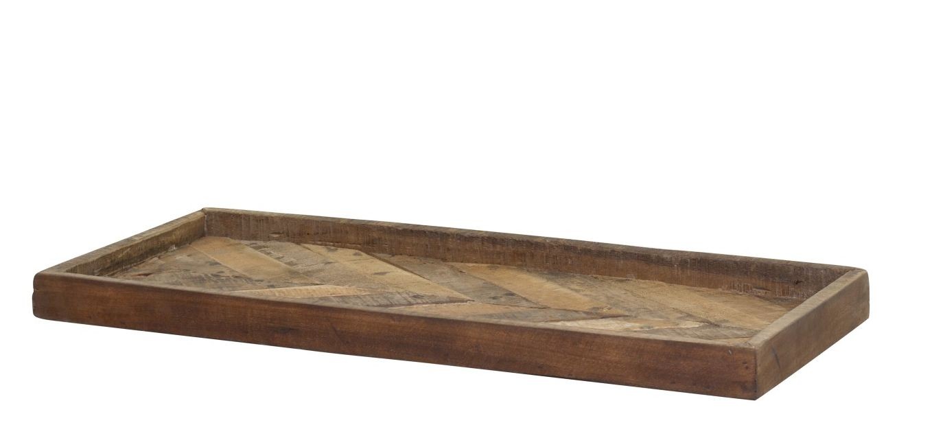 Dekorační užší dřevěný podnos Grimaud - 55*25*4 cm