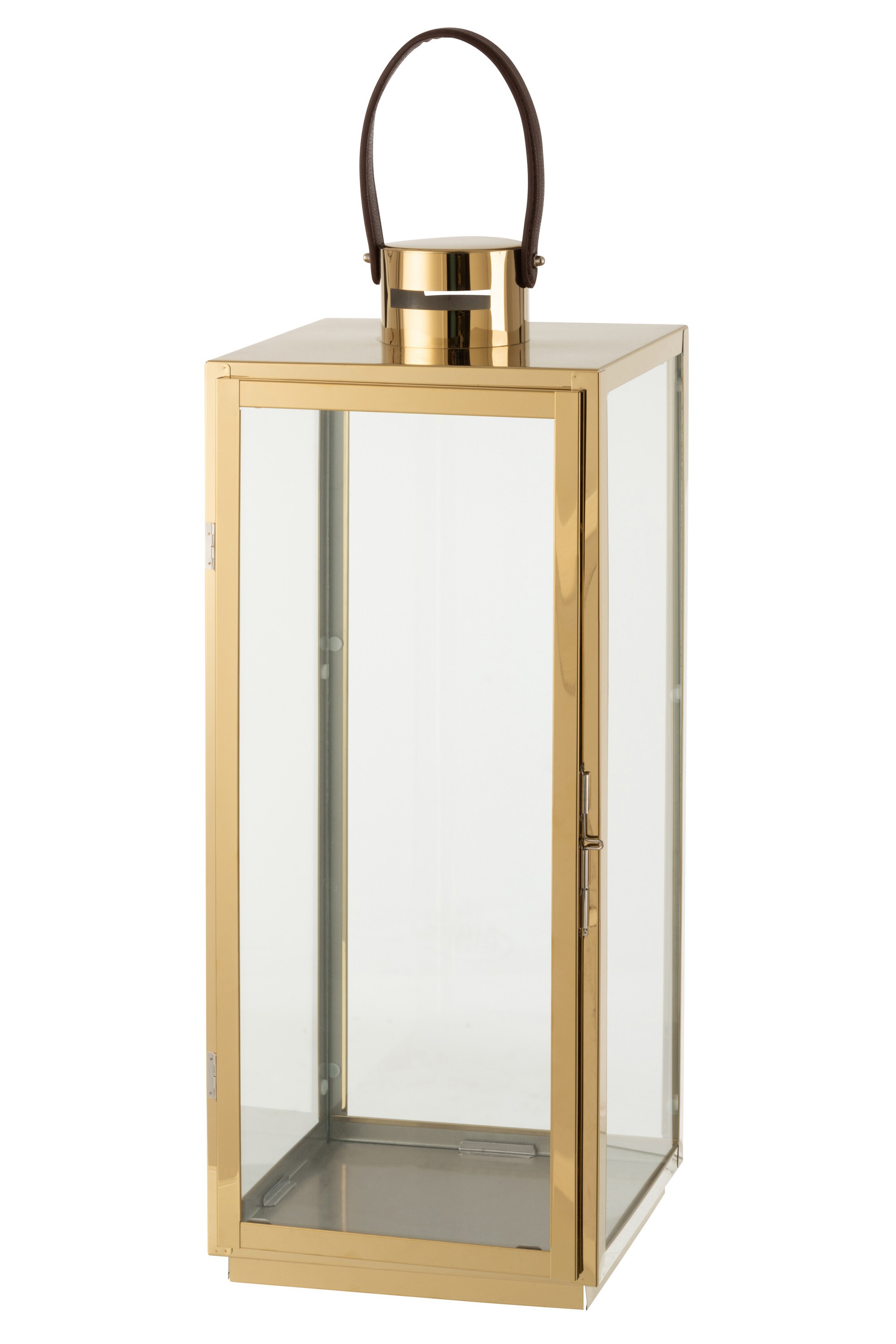 Zlatá kovová lucerna Recin - 22*21*65cm