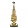 Zlatý svítící skleněný vánoční stromek Led L - Ø 8*30 cm Barva: zlatáMateriál: slabé sklo