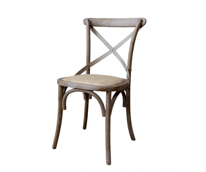 Přírodní dřevěná židle Old French chair - 51*55*89 cm 
