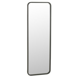 Černé antik nástěnné zrcadlo v kovovém rámu Matt Black - 120*3*40 cm