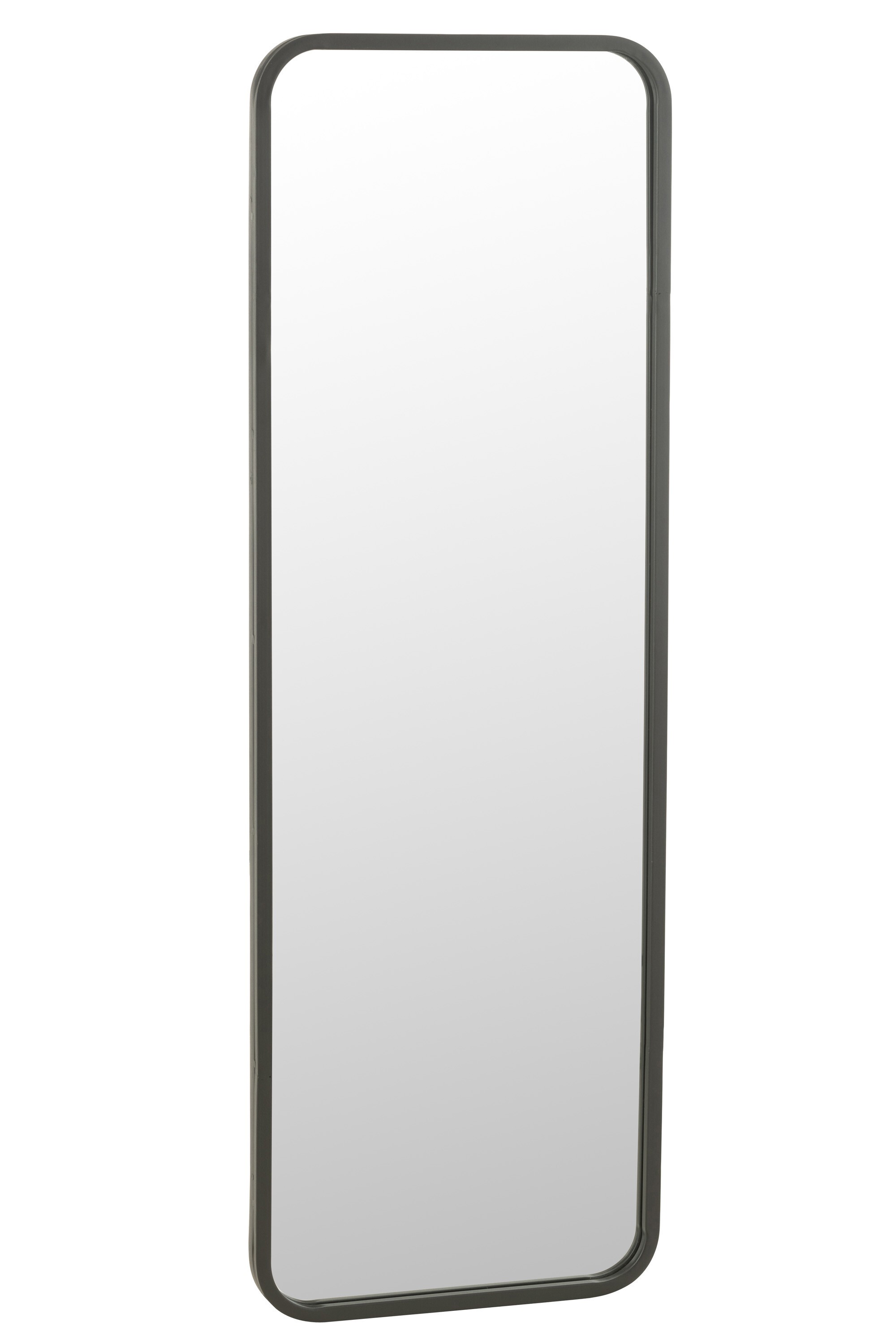 Černé antik nástěnné zrcadlo v kovovém rámu Matt Black - 120*3*40 cm