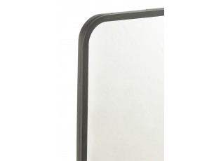 Černé antik nástěnné zrcadlo v kovovém rámu Matt Black - 120*3*40 cm