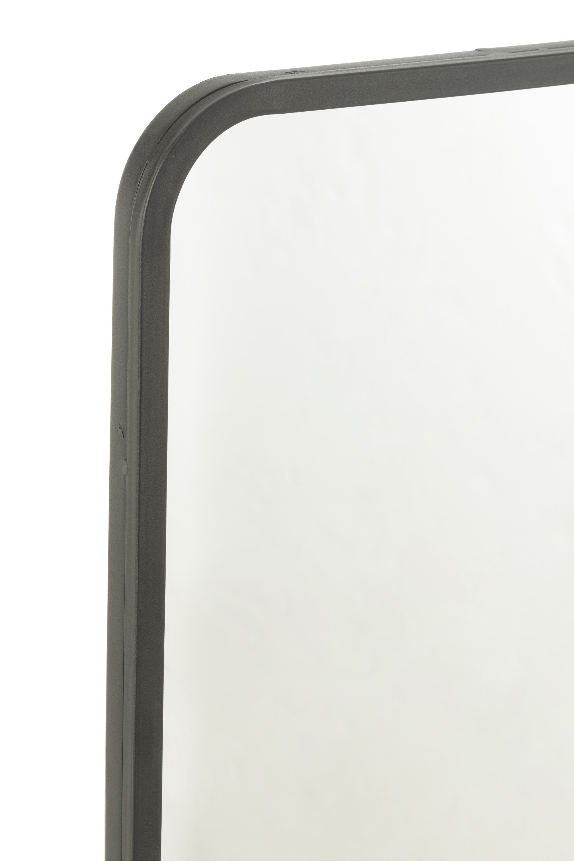 Černé antik nástěnné zrcadlo v kovovém rámu Matt Black - 120*3*40 cm