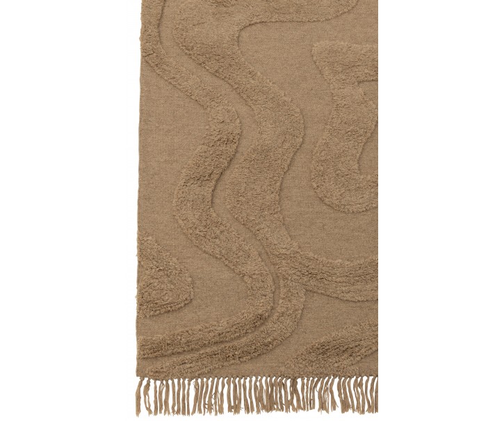Béžový koberec se střapci Tufted - 230*160cm