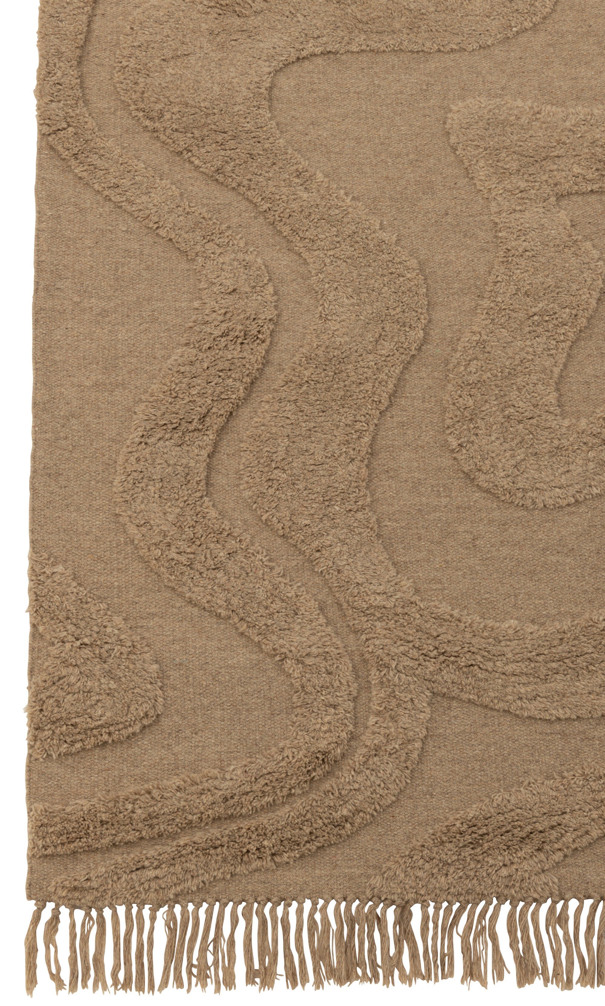 Levně Béžový koberec se střapci Tufted - 230*160cm 41732