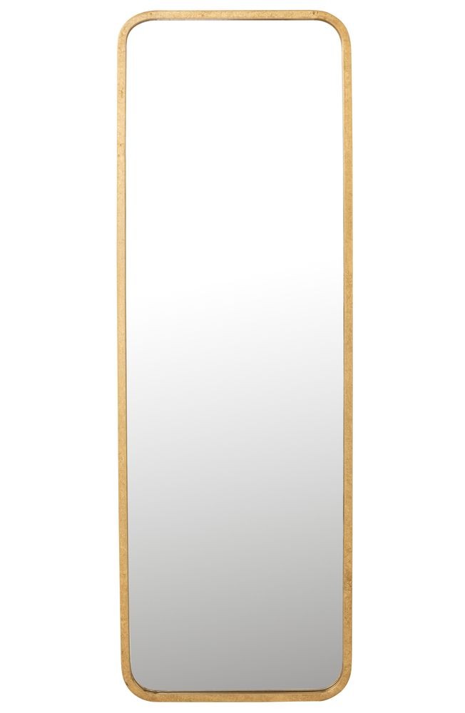 Levně Zlaté antik nástěnné zrcadlo v kovovém rámu Mona Gold - 120*3*40 cm 15881