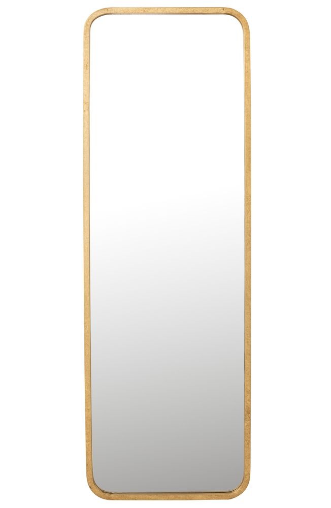 Zlaté antik nástěnné zrcadlo v kovovém rámu Mona Gold - 120*3*40 cm
