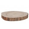 Přírodní hnědá dřevěná podložka/ plát stromu Paulownia L - Ø 35*4 cm Barva: přírodní hnědáMateriál: dřevo paulowniaHmotnost: 1,1 kg