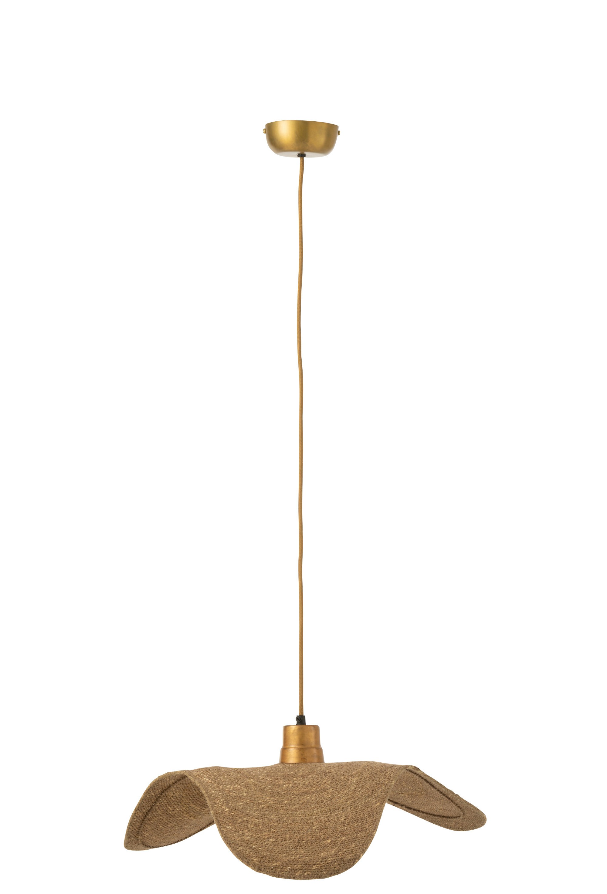 Přírodní stropní světlo se stínidlem z trávy Moonj S - 48*55*8 cm