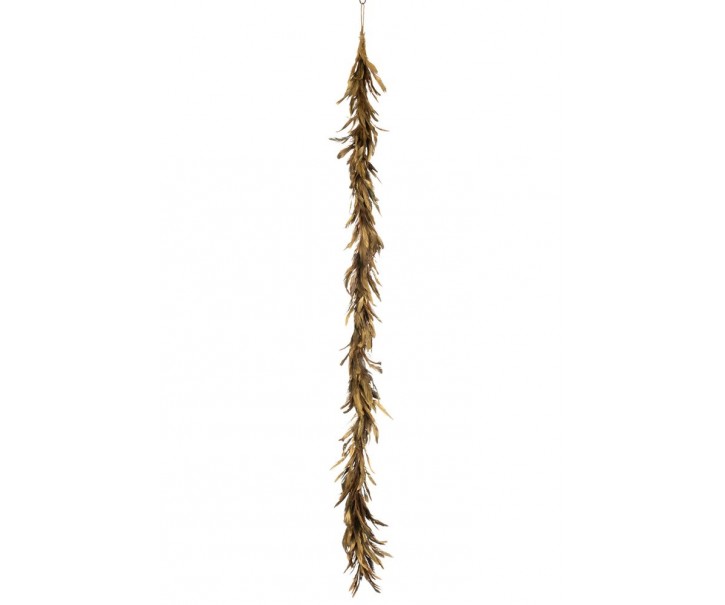 Dekorace girlanda ze zlatých peříček Goddy - 15*150 cm