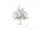 Dekorace stříbrný svítící stromeček Tree leaves silver S - Ø 25*56 cm